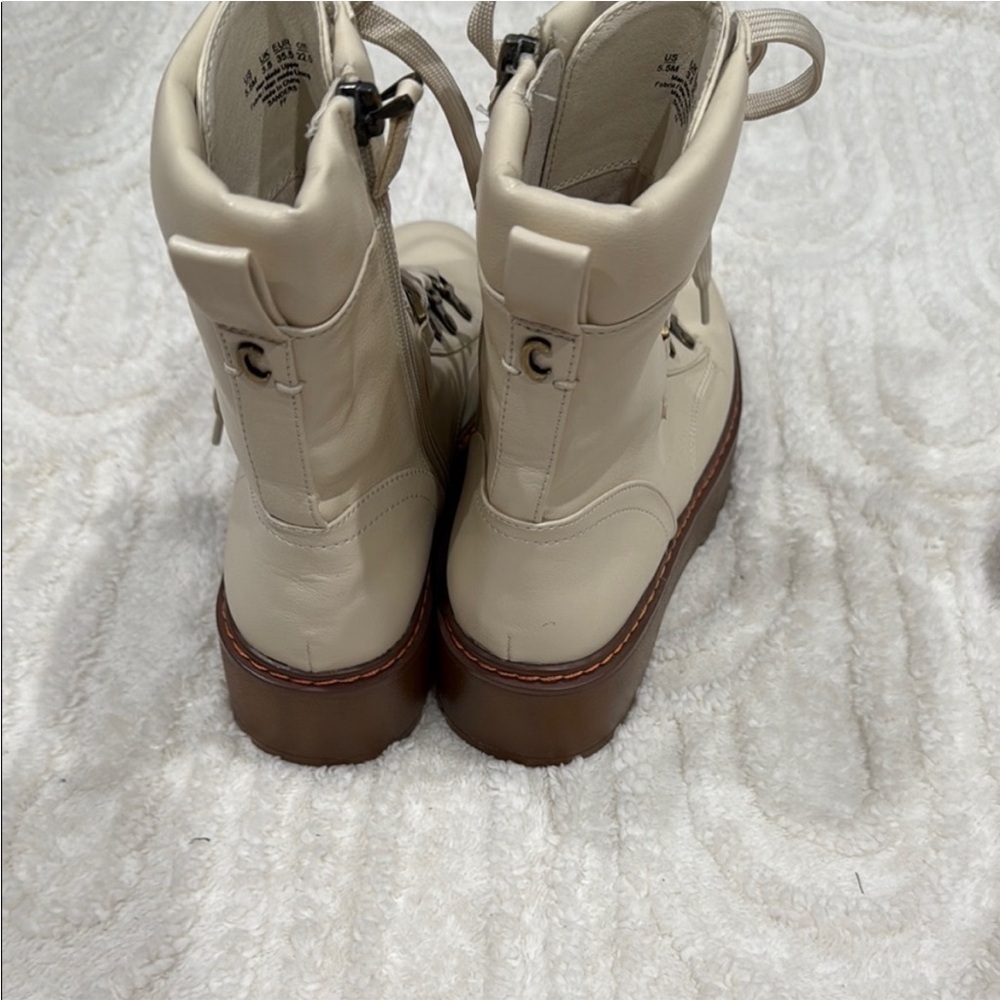 Circus by Sam Edelman Cream Combat Boots - Picture 3 of 4